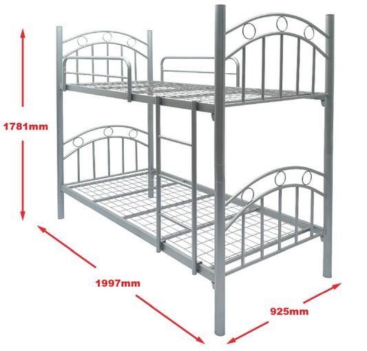 DualRest Sturdy Silver Bunk Bed